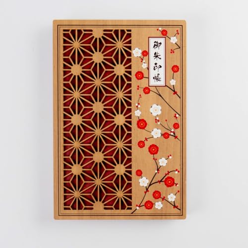 Amazon | 木製表紙 御朱印帳 梅の花 178414888 | 朱印帳・集印帳